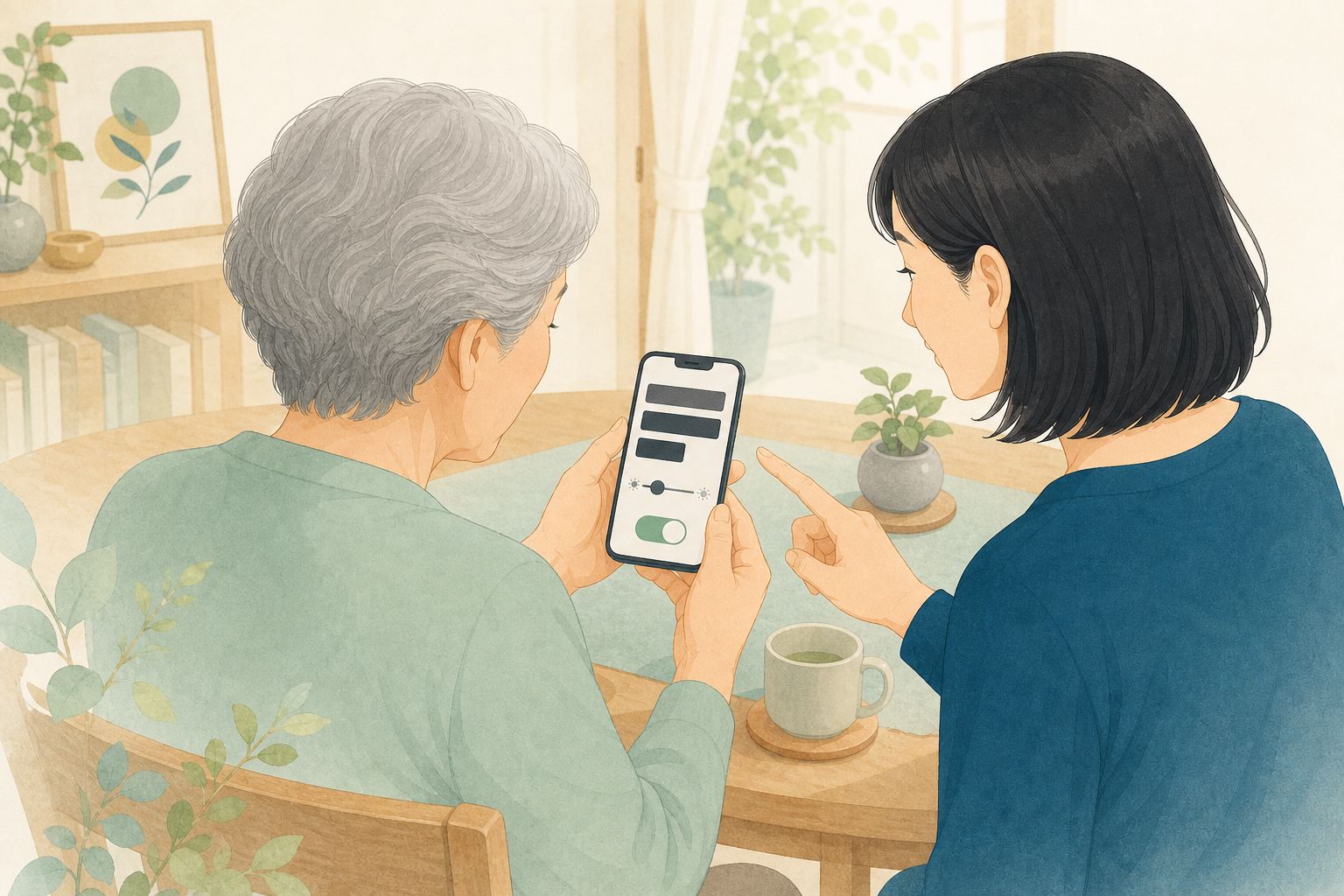 画面の明るさを変える方法